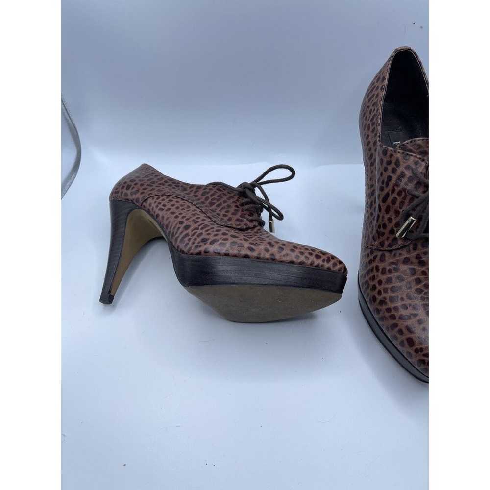 Pilar Abril Brown Leather Snake Style Platform Sh… - image 7