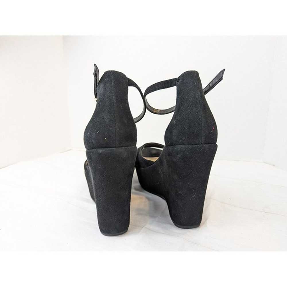 Vince Camuto Black Suede Heel Wedges Size 8 - image 7