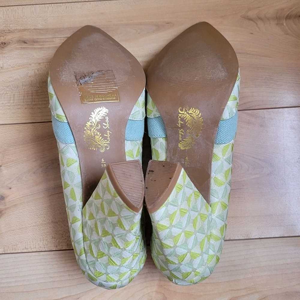 Ruby Shoo Savannah Pattern Green Pistachio Heeled… - image 11