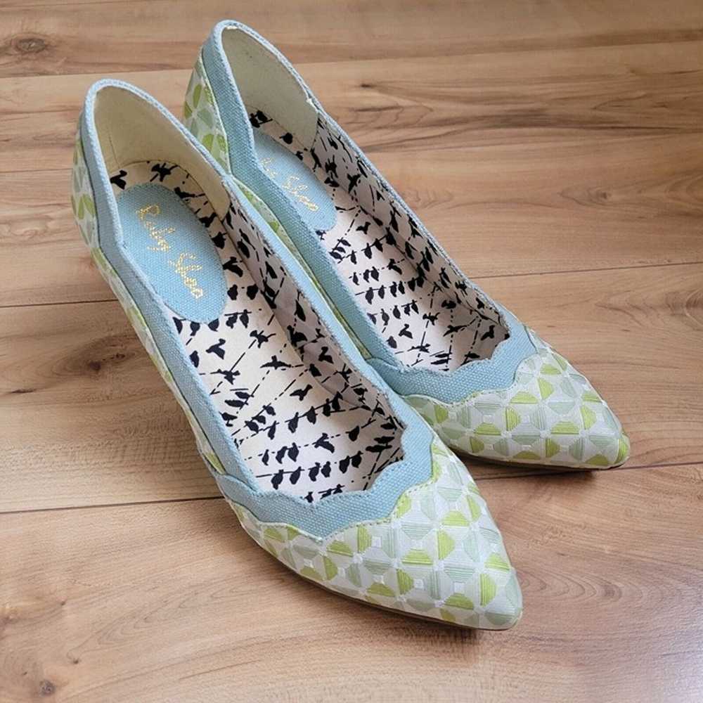 Ruby Shoo Savannah Pattern Green Pistachio Heeled… - image 2