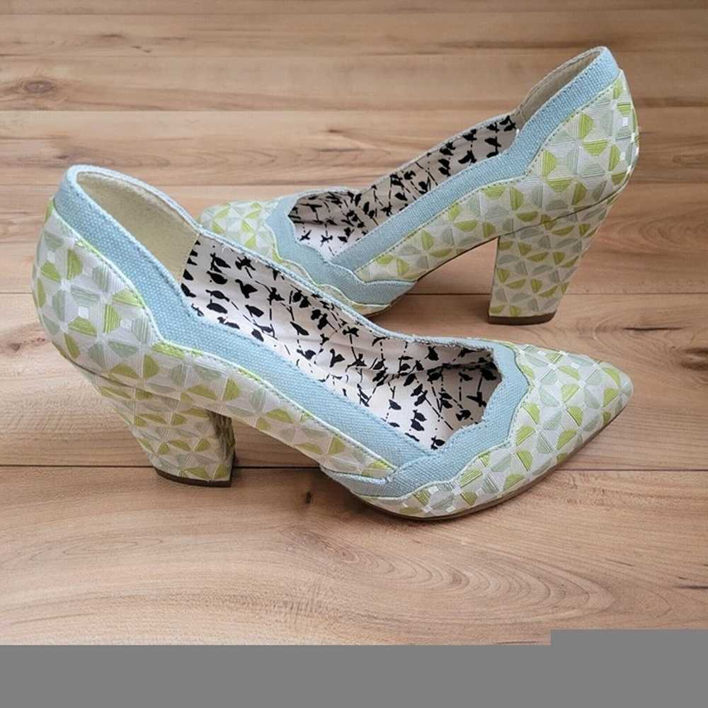 Ruby Shoo Savannah Pattern Green Pistachio Heeled… - image 3