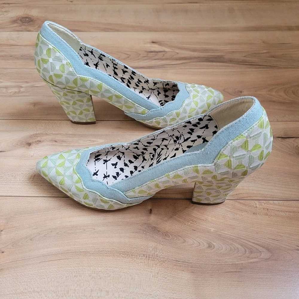 Ruby Shoo Savannah Pattern Green Pistachio Heeled… - image 4