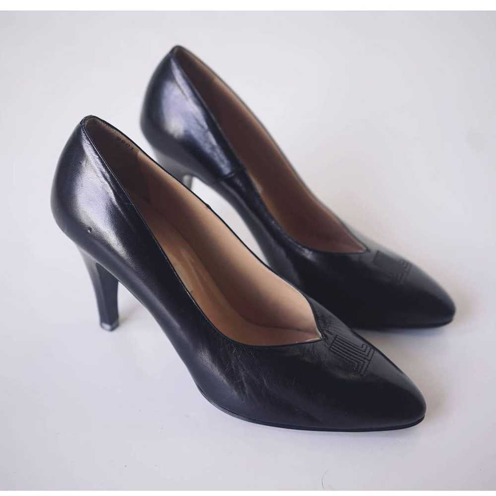 Vintage Lanvin Paris Black Pumps Heels - image 2