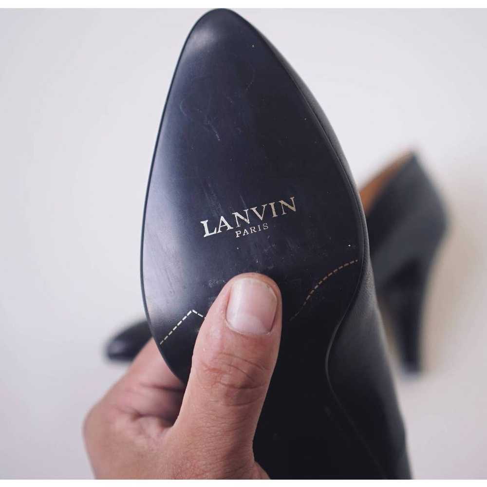 Vintage Lanvin Paris Black Pumps Heels - image 7