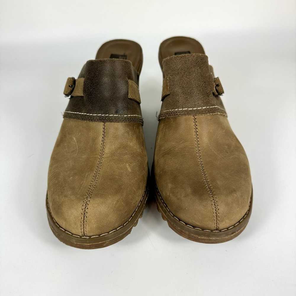 VTG Y2K Skechers Brown Chunky Heel Platform Buckl… - image 2