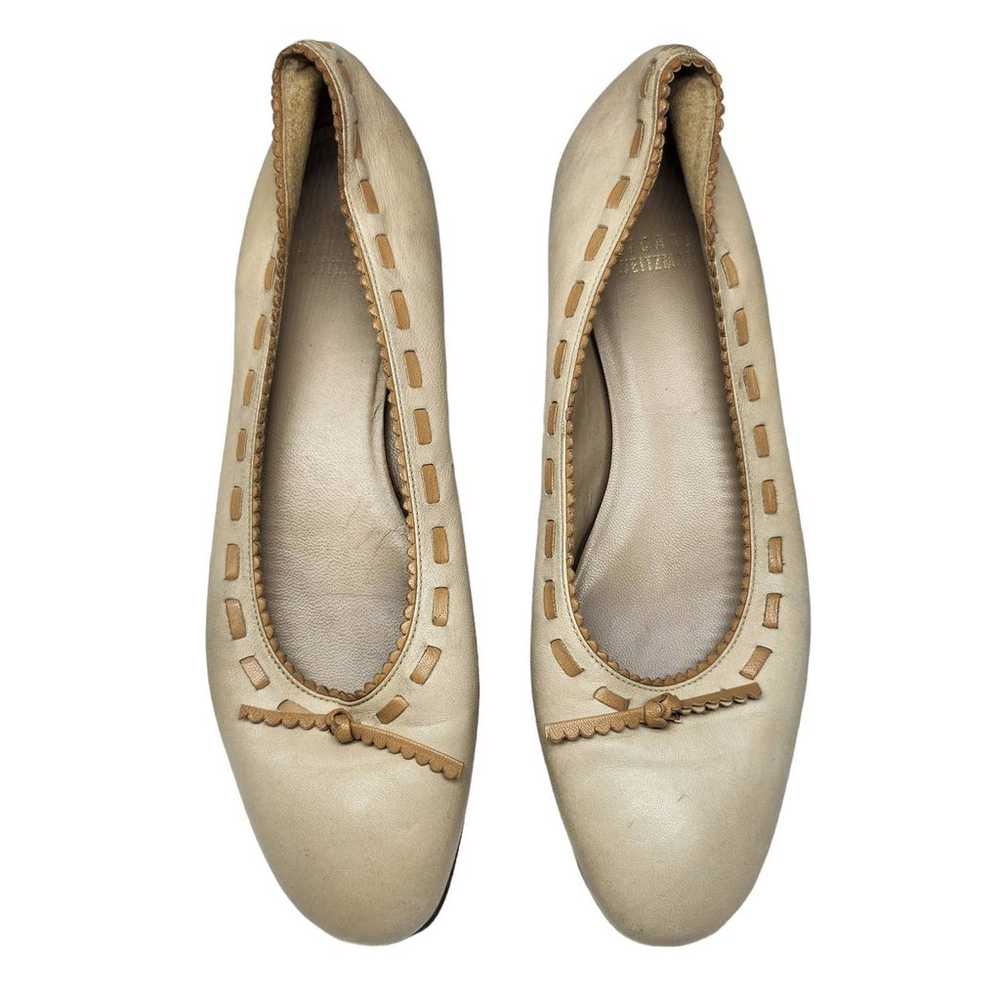 Stuart Weitzman Vintage Shoes 7.5 Heels Tan Cream… - image 3