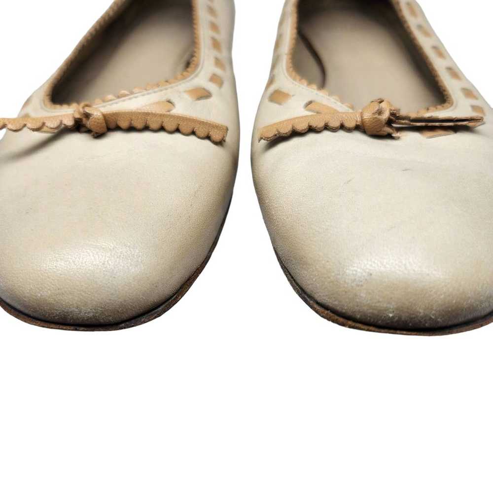 Stuart Weitzman Vintage Shoes 7.5 Heels Tan Cream… - image 4