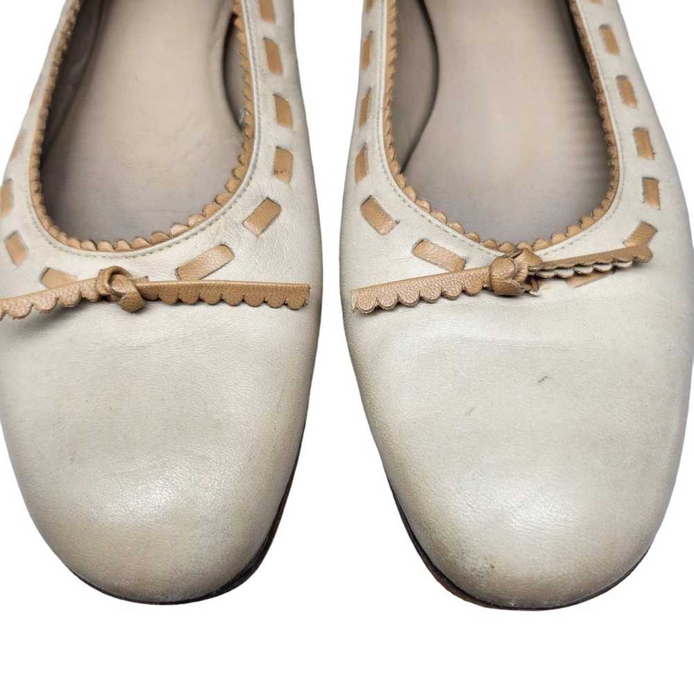 Stuart Weitzman Vintage Shoes 7.5 Heels Tan Cream… - image 5