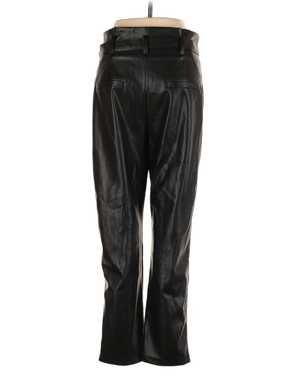 Lucy Paris Women Black Faux Leather Pants M - image 2