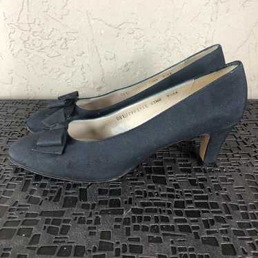 Salvatore ferragamo vtg black bow pumps