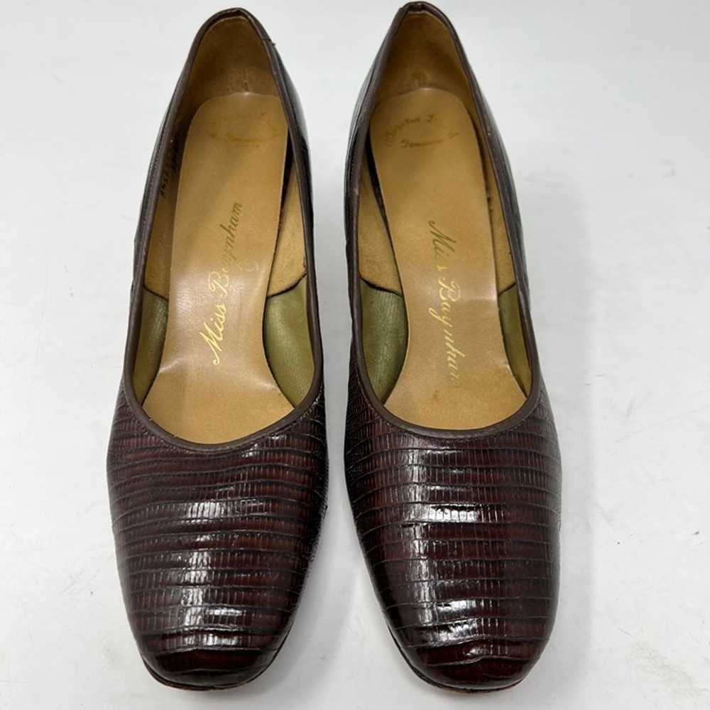 Vintage Miss Baynhams Woman’s Shoes sz 8 ½ AAA He… - image 4