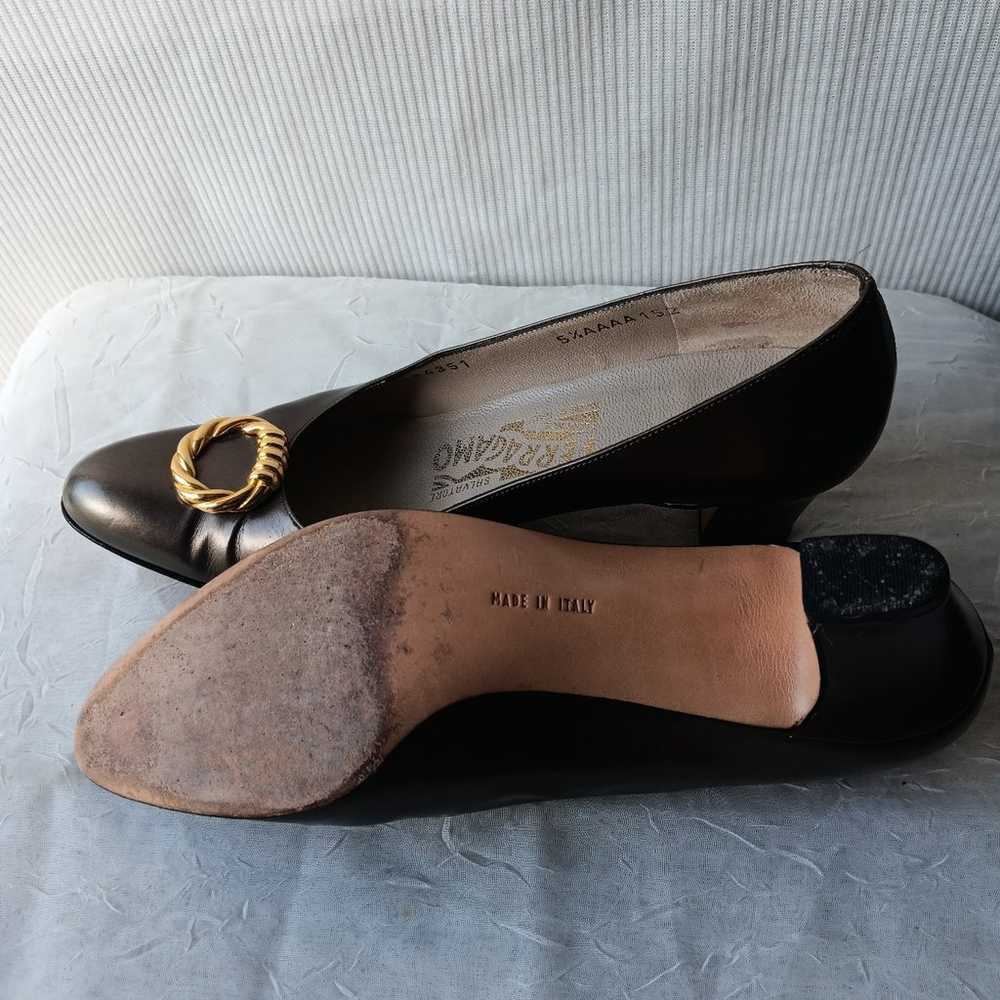 Vintage Ferragamo Heel Shoes size 5 1/2 - image 5