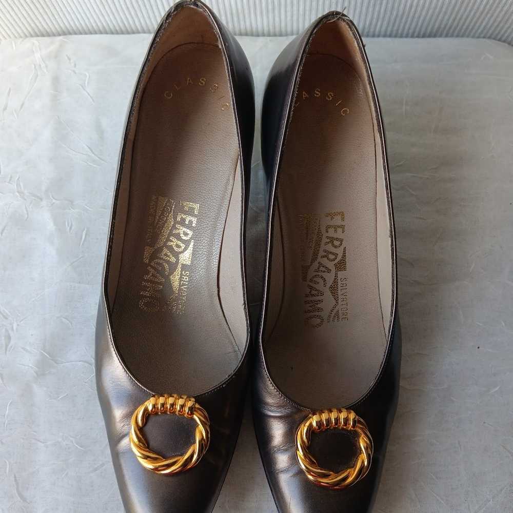 Vintage Ferragamo Heel Shoes size 5 1/2 - image 8