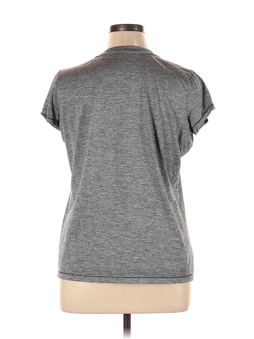 Xersion Women Gray Short Sleeve T-Shirt XL - image 2