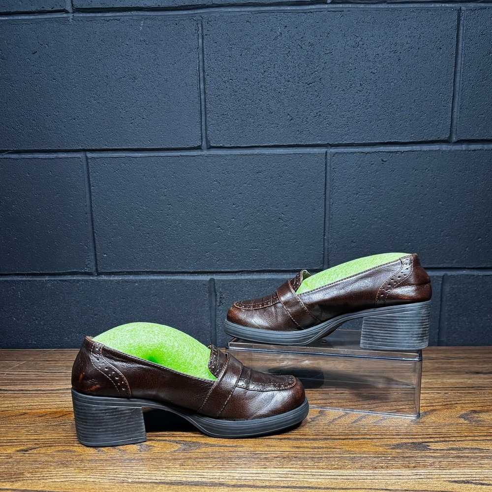 Vintage MUDD Eadall Chunky Brown Platform Loafers… - image 2