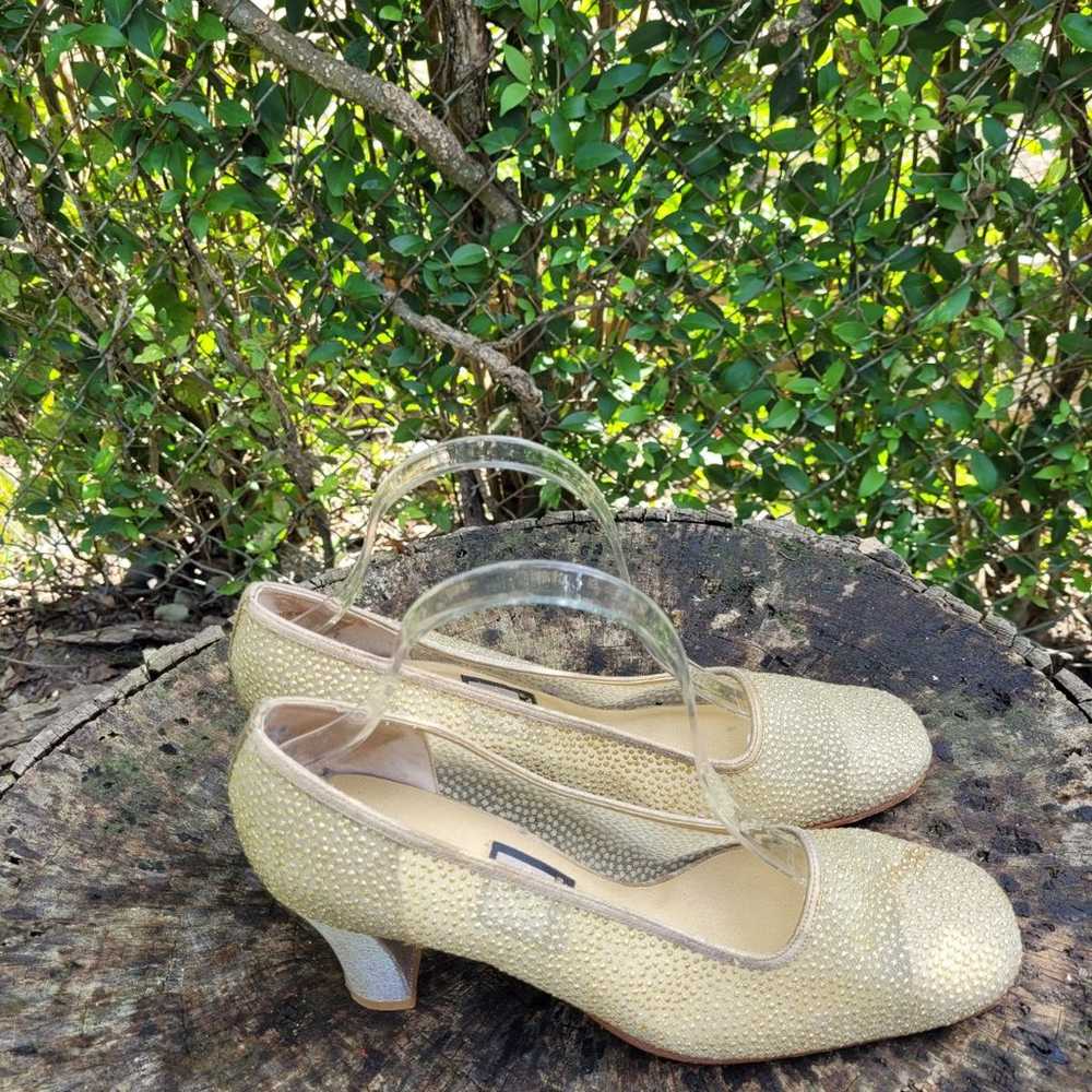 Vintage Women Gold Pumps By Nina Size 9M/Women Dr… - image 5