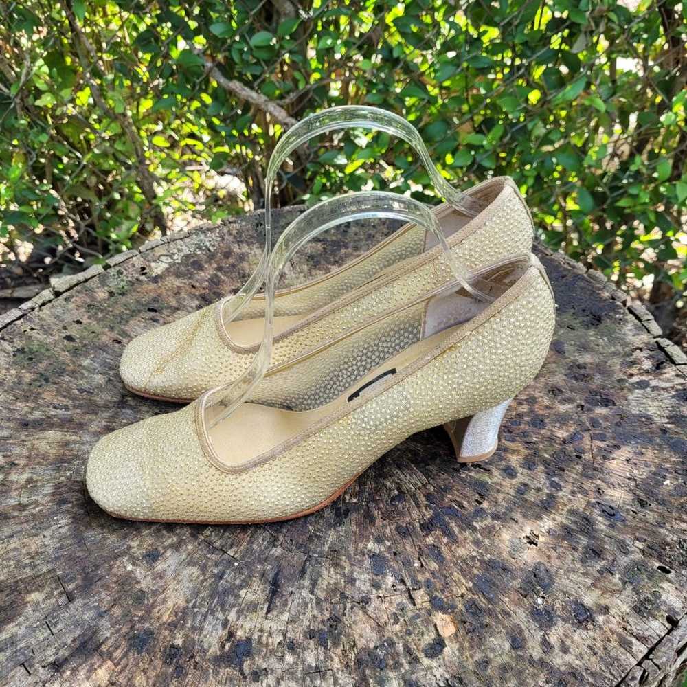 Vintage Women Gold Pumps By Nina Size 9M/Women Dr… - image 7