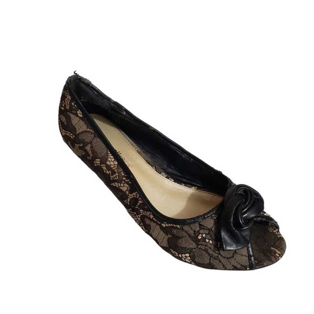 Vintage Cloudwalkers Women Black & Beige Bow Flor… - image 3