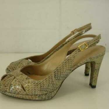 Stuart Weitzman Snakeskin Slingback Pump