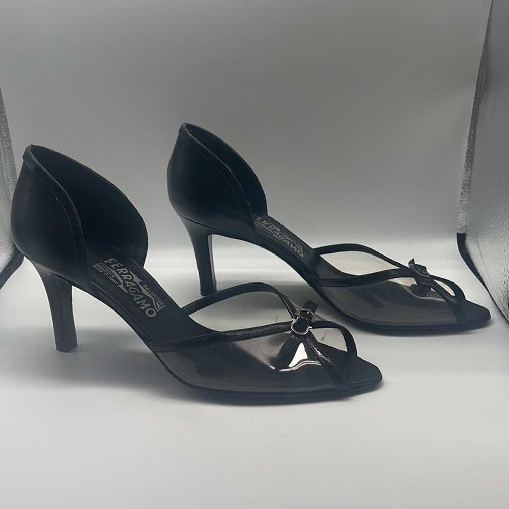 Salvatore Ferragamo Clear Open Toe Heels - image 4