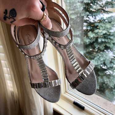 Silver Open Toe Shoes