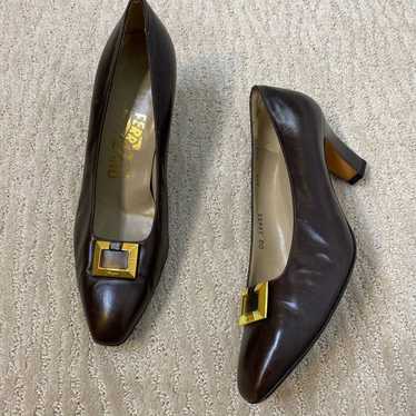 Salvatore Ferragamo Vintage Leather Pump - image 1