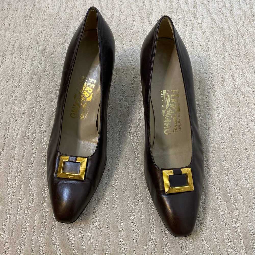 Salvatore Ferragamo Vintage Leather Pump - image 2