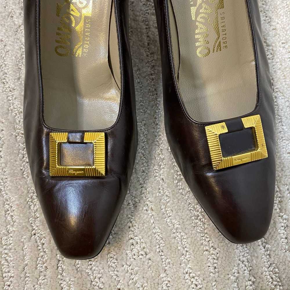 Salvatore Ferragamo Vintage Leather Pump - image 3