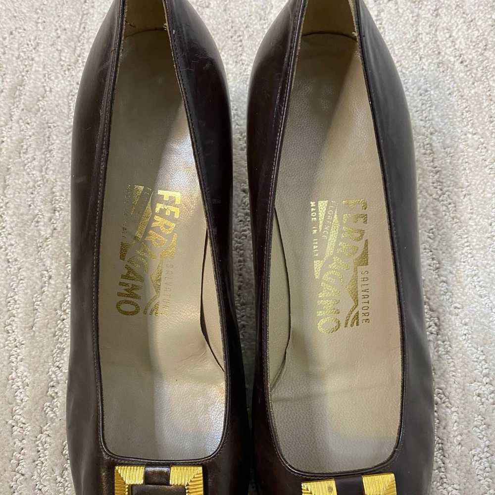 Salvatore Ferragamo Vintage Leather Pump - image 9