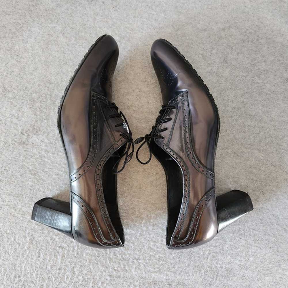 Stuart Weitzman Vintage Oxford Heels Plumps Paten… - image 4