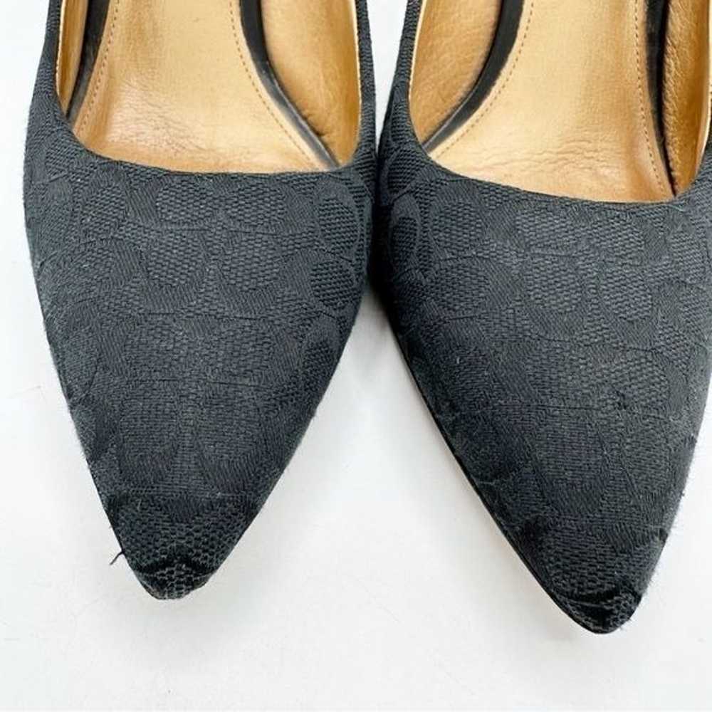 Coach Signature Jacquard Black Classic Pointed To… - image 6