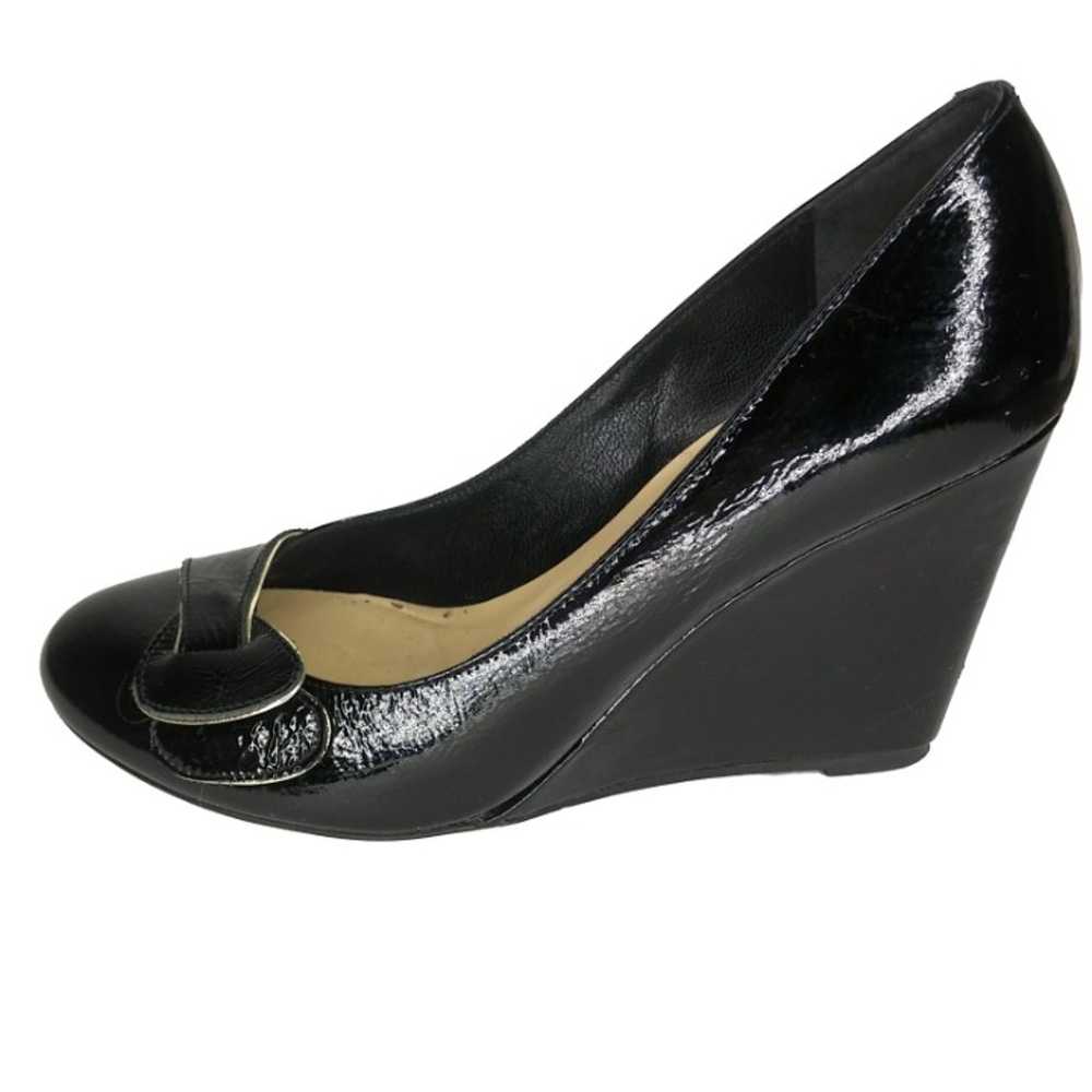 Butter Italy Black Patent Leather Wedges - image 3