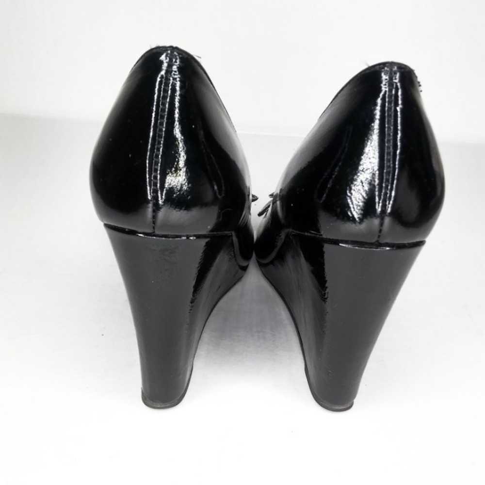 Butter Italy Black Patent Leather Wedges - image 4