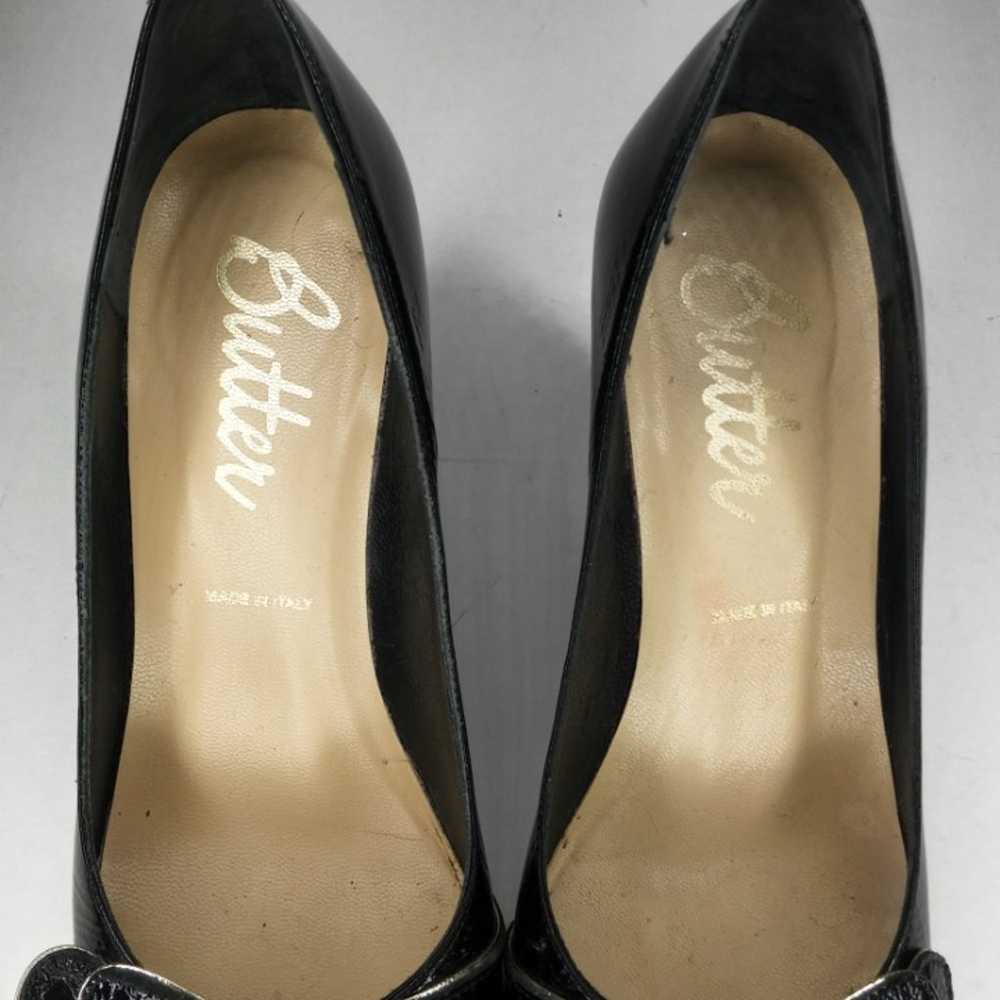 Butter Italy Black Patent Leather Wedges - image 6