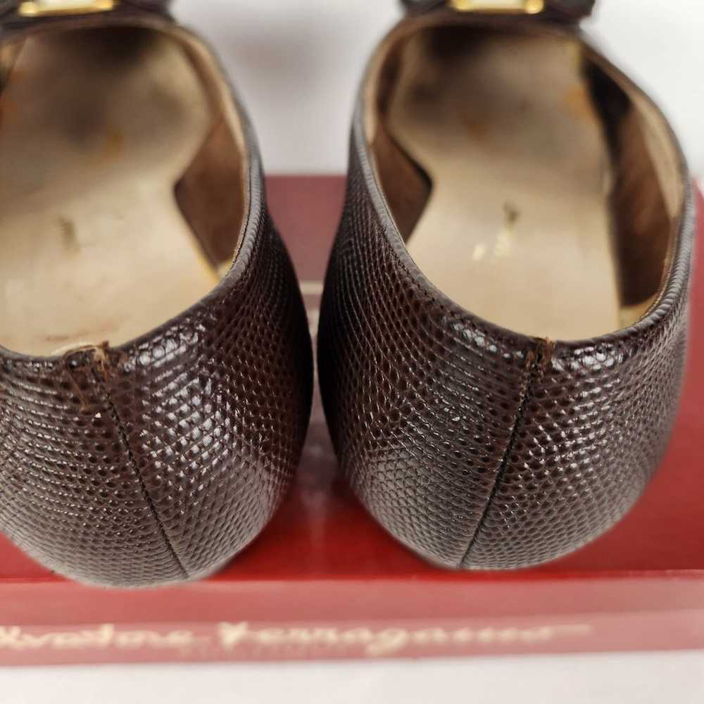 Vintage Salvatore Ferragamo 70s Vara Heels 9 - image 11