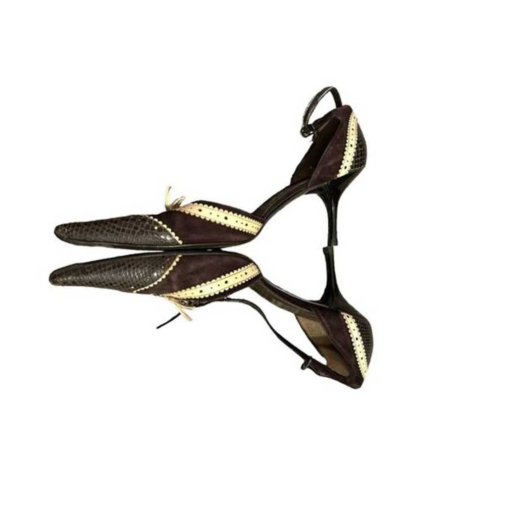 Vintage ALDO chocolate couture pointed toe strapp… - image 6