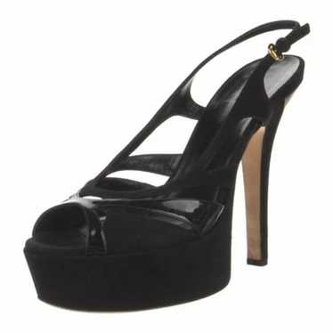 Vintage Gucci Patent Criss Cross Stiletto - sling… - image 1