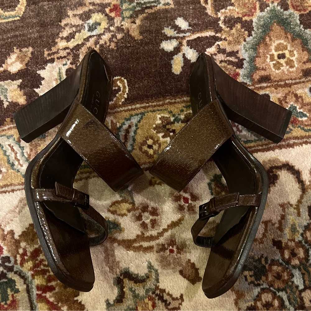 Gucci Vintage Brown Mule Heeled Sandals - image 3