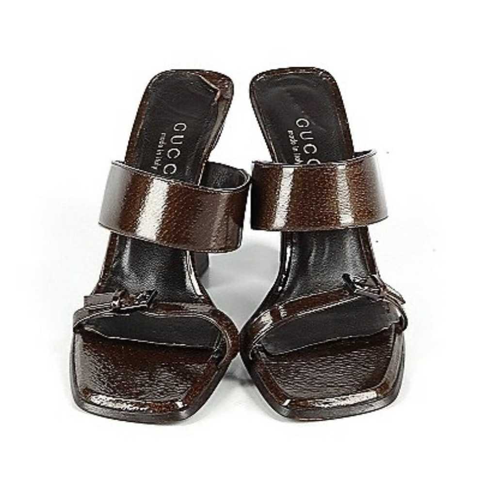 Gucci Vintage Brown Mule Heeled Sandals - image 4