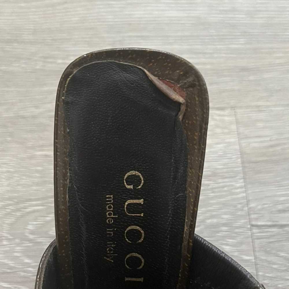 Gucci Vintage Brown Mule Heeled Sandals - image 6