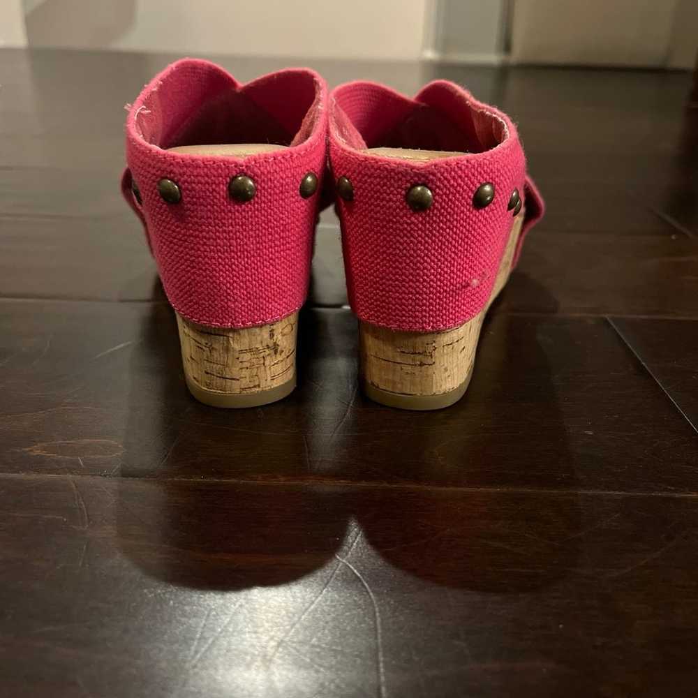 Crown Vintage Fuchsia Cork Wedges - image 3