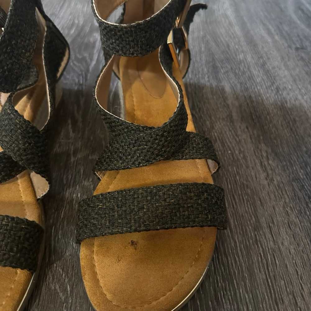 Olive green sandals - image 2