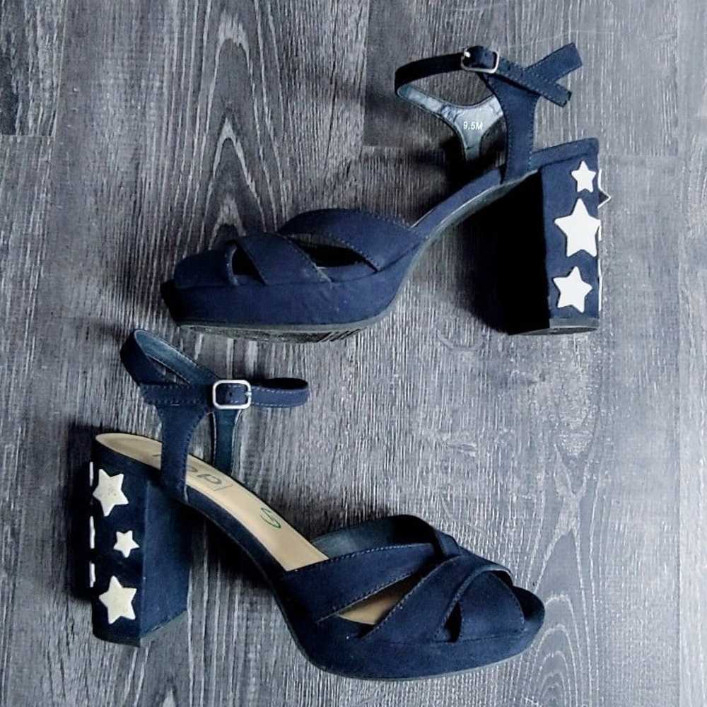 Pop garcelle heels in navy blue and white stars - image 2