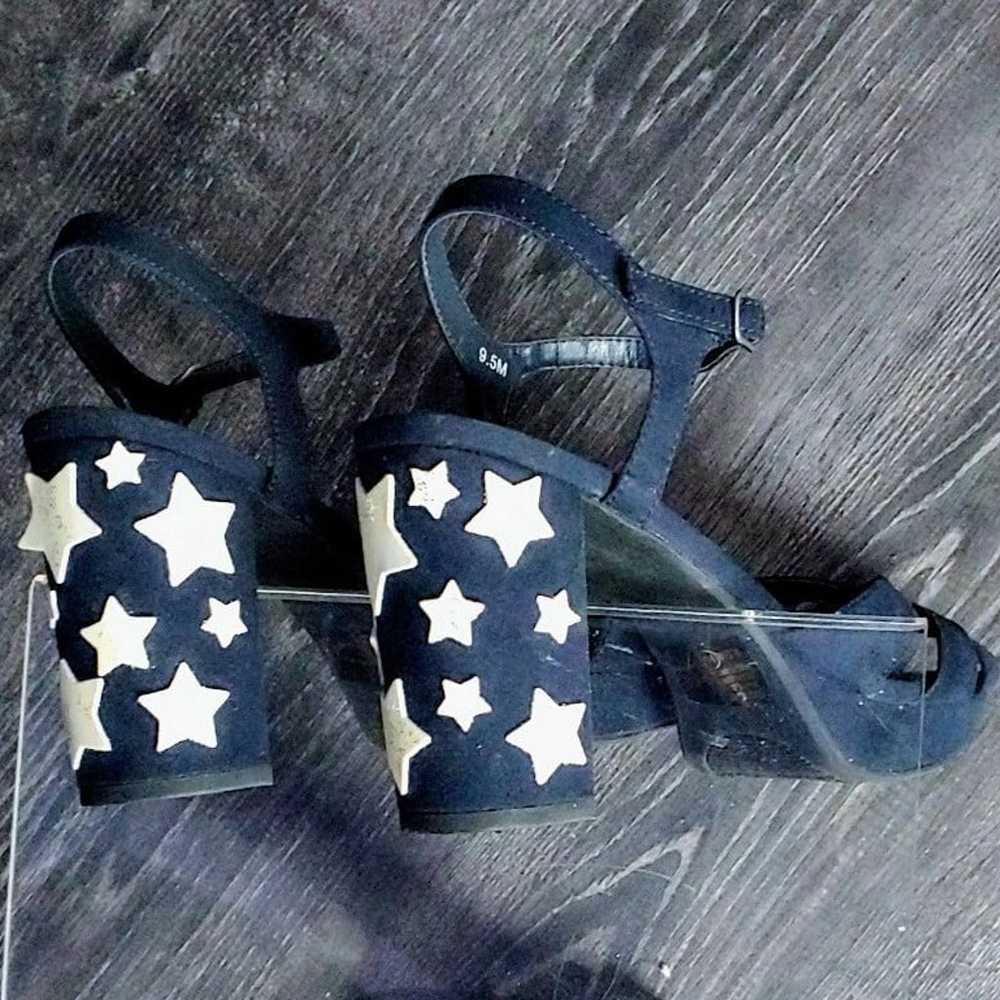 Pop garcelle heels in navy blue and white stars - image 3