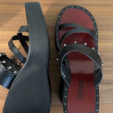 Vintage Esprit Rumba Black Platform Sandals