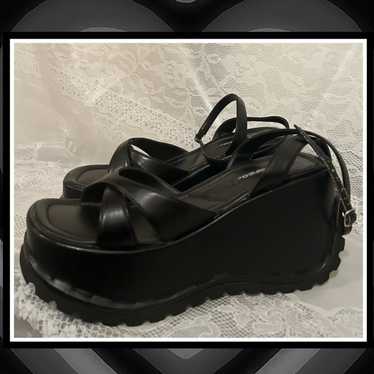 Vintage 90s Chunky Platform Sandals - image 1