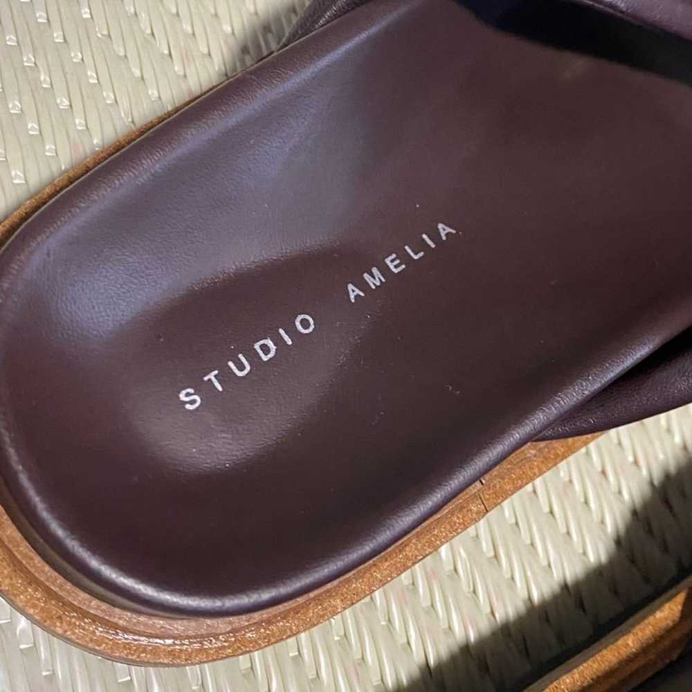 Studio Amelia NIB Nappa Leather Padded Band Sanda… - image 4