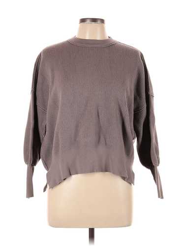 Anrabess Women Brown Pullover Sweater L