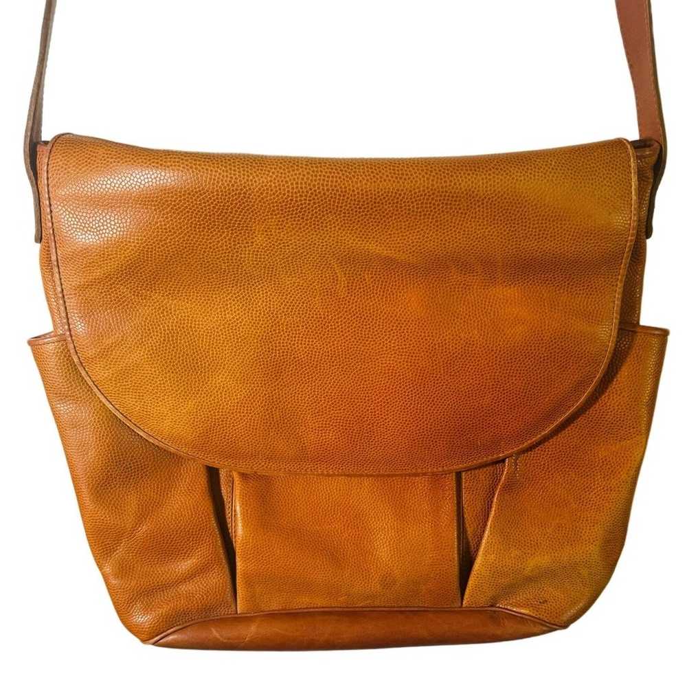 Brown Leather Vintage Pebble Congac Leather Leven… - image 2