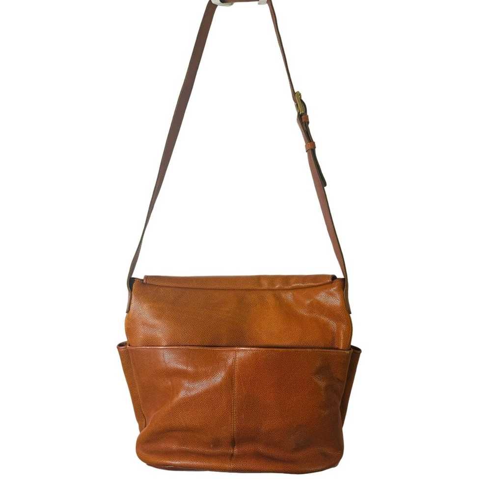 Brown Leather Vintage Pebble Congac Leather Leven… - image 4